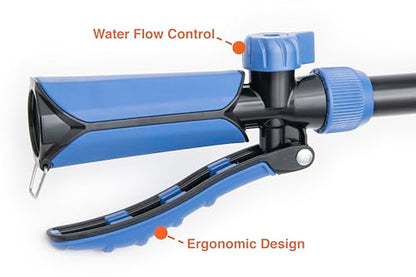 Corvid 16" Turret Head 9-Pattern Front Trigger Garden Wand with Carbon Fiber Texture – Versatile Spray Nozzle for Precise Watering, Cleaning, and Easy Control with Ergonomic Grip