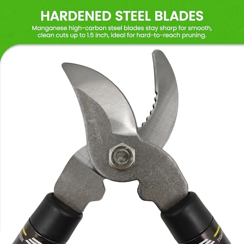 Garden Guru Bypass Loppers Tree Trimmer Clipper w/Telescopic Handle 15–22" - High Carbon Steel Blade Gardening Loppers Pruning Shear - Comfort Grip Handles – Branch Cutter (4 Pack) - size: 4 Pack, style: Extendable Bypass Loppers