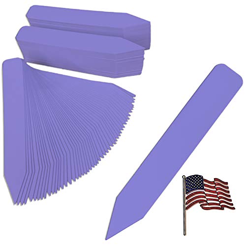 4" x 5/8" Lavender Premium Pot Stakes - 500 Pcs - Plastic Plant Tags and Labels - Nursery Garden Tree Labels Waterproof Writeable | Made in The USA |