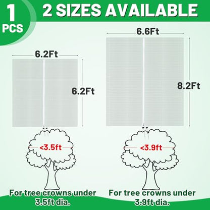 Easy Installation Fruit Tree Netting with Zipper & Drawstring - 8.2x6.6ft Ultra Fine Mesh Garden Protection Screen to Protect Pear Peach Apple from Bird Insect Bug Cicada Deer Squirrel - size: 8.2'H * 6.6'W