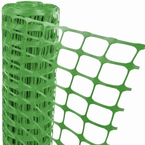 Electriduct Plastic Garden Fencing 150 Feet Green Netting Barrier Safety Mesh Snow Fence Roll - color: Green, size: 150 Feet