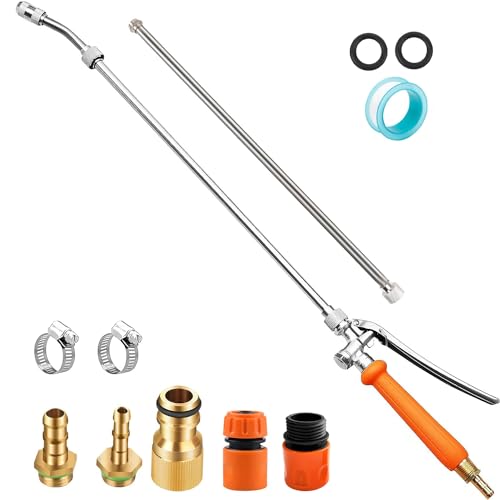 44" Stainless Steel Water Wand Sprayer Built-in Shut Off Valve