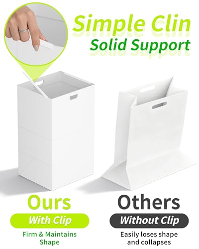 Kaiferty 20 Gallon Disposable Trash Cans for Parties, 4 Pack Extra Large Collapsible Pop Up Trash Can with Handles, Portable Cardboard Garbage Can & Recycling Bin for Party Kitchen Camping, White - size: 4 Pack - 20 Gallon