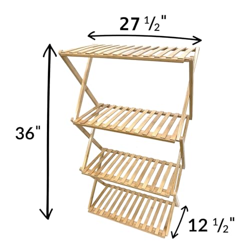 Ferry-Morse Plant Stand - Multi-Tier Indoor Outdoor with Roof Cover - Bamboo - size: Indoor Plant Stand, Roof Attachments & Cover