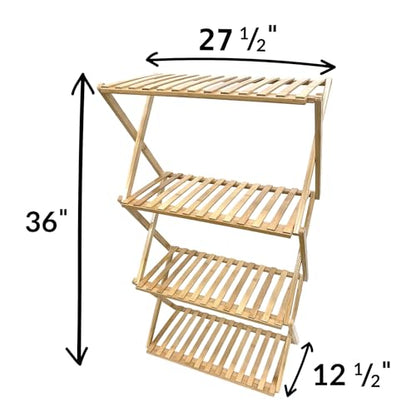 Ferry-Morse Plant Stand - Multi-Tier Indoor Outdoor with Roof Cover - Bamboo - size: Indoor Plant Stand, Roof Attachments & Cover
