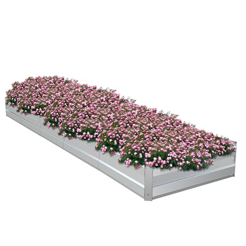 Galvanized Raised Garden Bed Kit, 13.5x3x1FT Metal Raised Garden Beds for Vegetables - size: 13.5*3*1FT