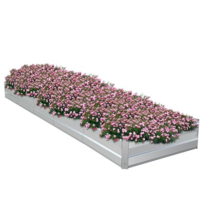 Galvanized Raised Garden Bed Kit, 13.5x3x1FT Metal Raised Garden Beds for Vegetables - size: 13.5*3*1FT