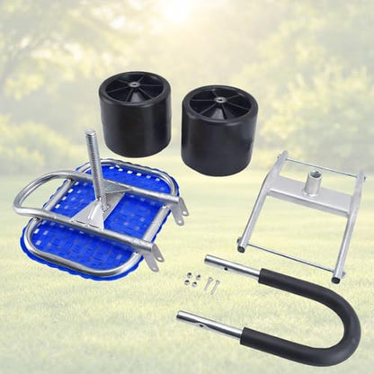 Blue Garden Rolling Seat with Wheels
