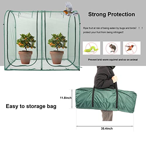 Poray Large Tunnel 73''x37''x61''Plant Netting Cover,5FT Tall Crop Cage Tomato Netting,Pest Guard Cover for Vegetables &Fruits,Durable Gardening Net for Plant and Animal - style: 73*37*61inches Tunnel Net