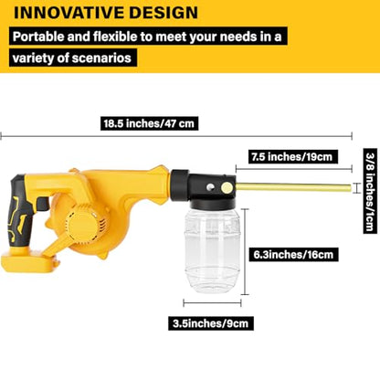 Electric Diatomaceous Earth Duster Compatible for DeWalt 20V Battery - color: Yellow
