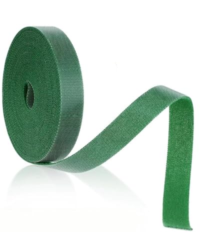 32.8 Ft Green Garden Tie, Twist Ties for Plants 1/2", Reusable Adjustable Plant Tape, Garden Ties for Climbing Plants, Plant Supports for Tomato Vines Peppers Rose Bushes Indoor Outdoor (1 Roll) - size: 1 Roll