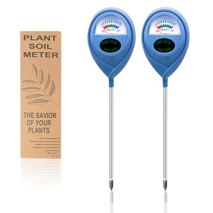 2 Pcs Green Soil Moisture Meter, Plant Water Meter, Moisture Meter for Plants, Soil MoistureTester, Soil Water Gauge for Plants, Plant Moisture Monitor No Battery Needed (Blue+Blue) - color: BLUE+BLUE