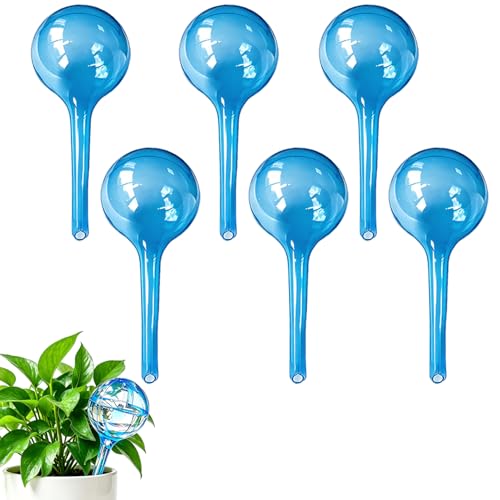 Small Plant Watering Globes, 6pcs Plastic Plant Self Watering Devices - color: G. Blue Small 6pcs