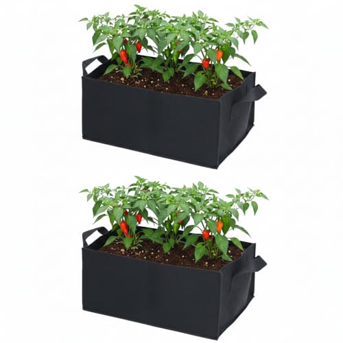 Grow Bags with Handles, Breathable Fabric Raised Garden Bed Planters for Vegetables, Flowers, Tomatoes, Potatoes and Outdoor Garden Planting(S) - size: Small