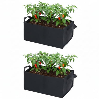 Grow Bags with Handles, Breathable Fabric Raised Garden Bed Planters for Vegetables, Flowers, Tomatoes, Potatoes and Outdoor Garden Planting(S) - size: Small