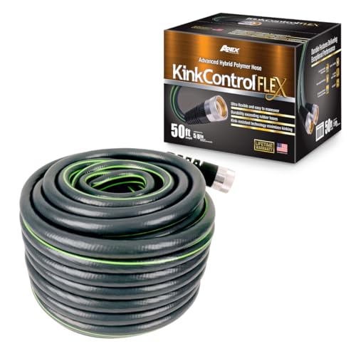 Kink Control Flex Advanced Hybrid Hose - 50 Ft Outdoor Hose, 40% Lighter, Ultra Flexible, Easy to Maneuver, Neverkink Technology, Durable Construction - size: 5/8" x 50 ft, style: Flex