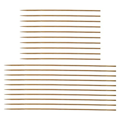 HAHIYO 12 and 16Inches 20Pcs Total (10Pcs Each) Natural Carbonized Bamboo Plant Stake Wood Garden Stake Bamboo Rod Wooden Plant Support Floral Stick for Orchid Tomato Potted Indoor Outdoor Gardening - size: 12In&16In-20P