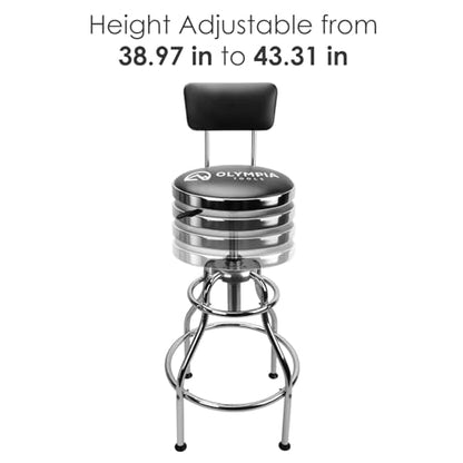 Olympia Tools 82-738 Adjustable Hydraulic Work Stool, Black - style: L - Shaped
