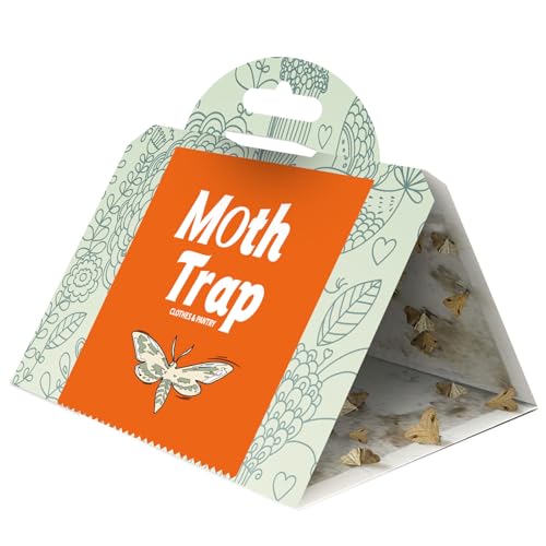 Pantry Moth Traps 10-Pack Safe and Effective for Food and Clothing- Glue Traps with Pheromones for Wool Closet Carpet Food and Cupboard K03 - color: Orange