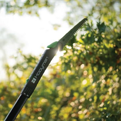 Hooyman Extendable Tree Saw with Compact Design, Detachable Handsaw and Telescoping Pole, No-Slip H-Grip, Impulse Hardened Teeth, and Wrist Lanyard for Tree Trimming, Hunting, Camping, and Outdoors - style: 10ft Extendable Saw