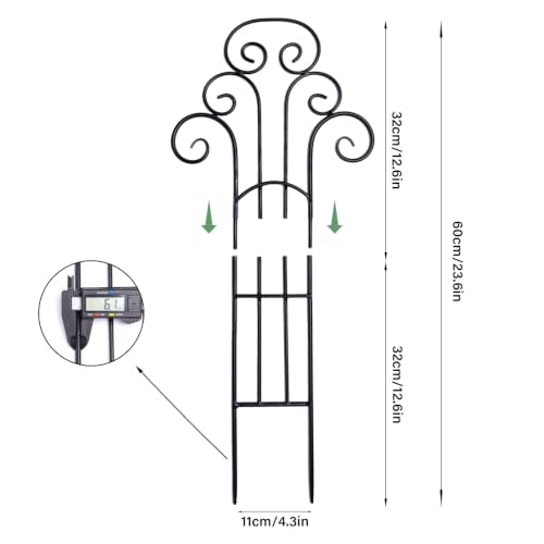 24" Pot Trellis for Climbing Plants,Indoor Plant Trellis,Retro Wrought Iron - size: 24"H