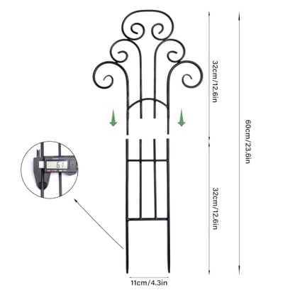 24" Pot Trellis for Climbing Plants,Indoor Plant Trellis,Retro Wrought Iron - size: 24"H