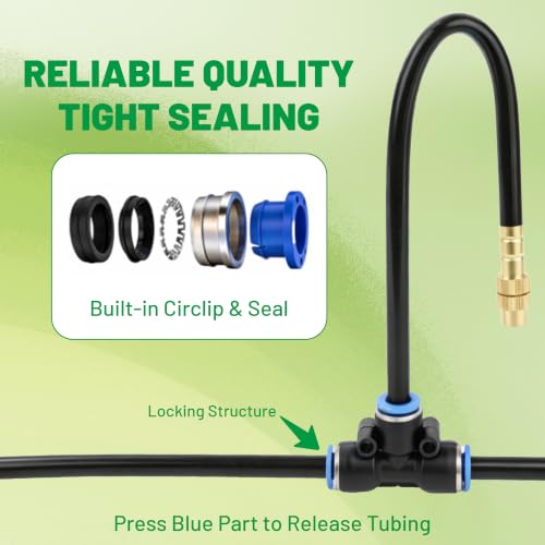 Drip Irrigation System 50FT 1/4" 2026-Upgrade Garden Sprinkler Kit - size: 50FT