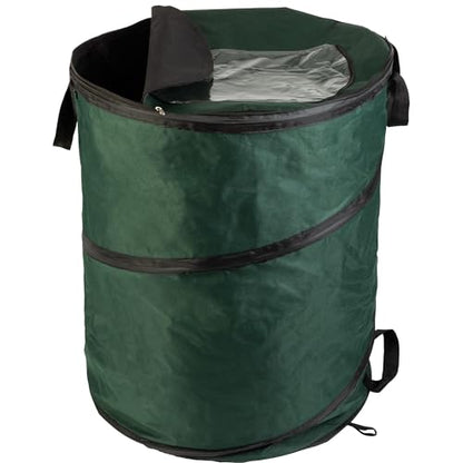 Wakeman Pop Up Outdoor Trash Can, Green, 46 Gallon - color: Green, size: 46-Gallon