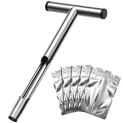 Housolution 13.7 Inch Soil Sampler Probe, T-Shape Handle Soil Test Kits