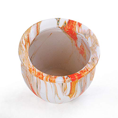 ARTKETTY Succulent Pots, 4.5 Inch Small Plant Pots with Saucers - color: Marble2