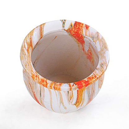 ARTKETTY Succulent Pots, 4.5 Inch Small Plant Pots with Saucers - color: Marble2
