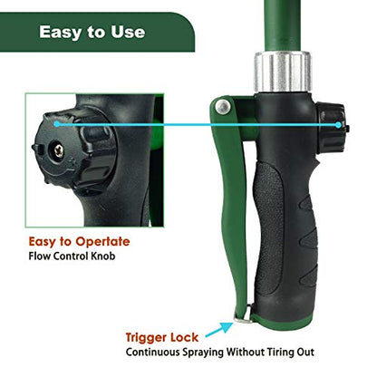 Heavy Duty 21 Inch Watering Wand with Pivoting Head, Adjustable Water Sprayer Wand with Ergonomic Handle, Spray 6 Watering Patterns, Perfect for Watering Hanging Plants - size: 21 Inch