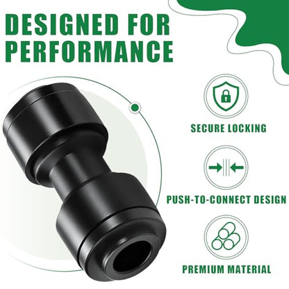 1/4 Inch Drip Irrigation Coupling Fittings, 22 Pieces Push-to-fit Coupling Connectors for 1/4" Irrigation Tubing Leak Free Drip Line Coupler Parts for Garden Lawn Irrigation System - size: 1/4" Push to Connect Coupling