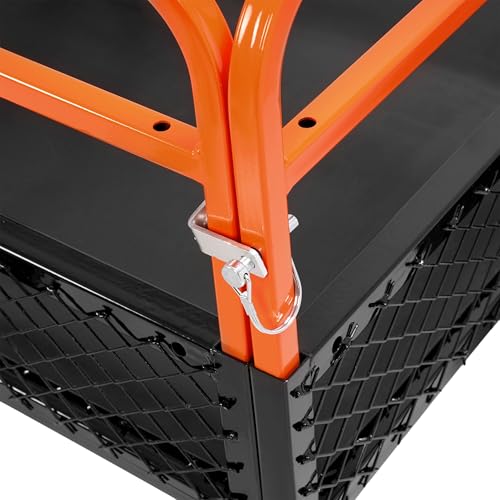 ALMULOO 2 Packages Heavy Duty ATV UTV Trailer Dump Cart 1500LBS Capacity Tow Behind Utility Cart with Removable Sides for Lawn Mower Tractor Garden