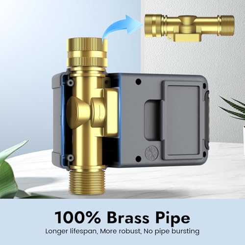 Water Timer for Garden Hose with 100% Metal Pipe, Programmable Sprinkler Controller for Garden Faucet with Auto/Manual/Rain Delay Mode, Irrigation Timers for Lawn, Yard, Outdoor Plants - size: 1-Zone-MAX