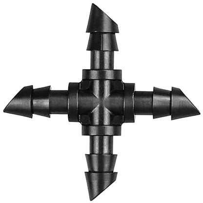Gardrip Drip Irrigation Cross Fittings: 45 Pieces Barbed 4-Way Cross Irrigation Parts with Sharp End Fits for 1/4 Inch Drip Tubing Line Tee Connectors for Garden Lawn - color: Cross-45P