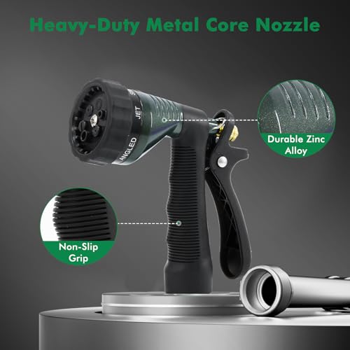 RESTMO Garden Hose Nozzle Heavy Duty, Hose Spray Nozzle for Garden Hose - color: Green