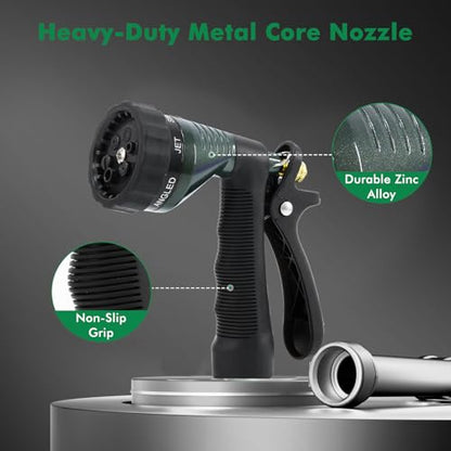 RESTMO Garden Hose Nozzle Heavy Duty, Hose Spray Nozzle for Garden Hose - color: Green
