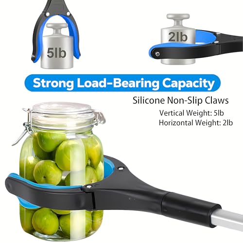 Grabber Reacher Tool - Foldable Gripper and Reaching Tool - Heavy Duty Pick Up Stick Grabbers for Seniors, Trash, Surgery Recovery Must Haves Gifts, 32” Picker Upper Grabber (Blue) - color: Blue