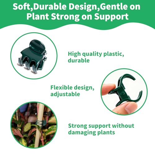 70 Pcs Plant Clips Orchid Clips Plants Orchid Support Clips Flower Vine Clips for Supporting Stems Vines Stalks Climbing Plant Grow Upright