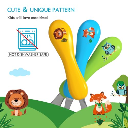 Lehoo Castle Toddler Utensils, 6-Pieces Kids Silverware Set (Lion) - color: Green