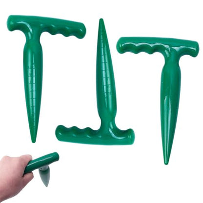 3 Pack Hand Dibber with 4 Inch Measuring Scale Small Plastic Seed Dibber Bulb Planter Tool Seed Planter Herb Seeds Planting Dibbers for Seedlings Vegetable Seeds Garden Kit Tulip Flower Bulbs