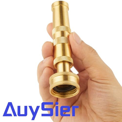 Heavy Duty Brass Hose Nozzle-4'' Adjustable Twist Garden Hose Nozzles