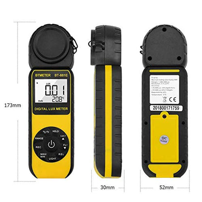 BTMETER Digital Illuminance Light Meter, Handheld Luxmeter 881E Photometer - color: BT-881E (0.01~300,000 Lux/FC)