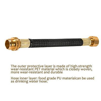 persevere 0.8ft Garden Hose Extension Flexible Water Hose Adapter Short Connector Hose with Integrated Spiral Tube for Hose Reel/RV/Dehumidifier - size: 0.8ft