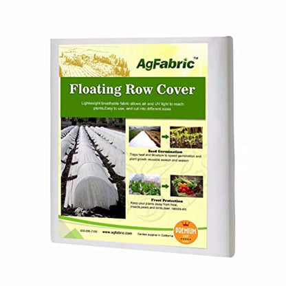 Agfabric Plant Covers Freeze Protection Floating Row Covers 6'x50' 0.55oz,Frost Cloth for Vegetables,White - color: White, size: 0.55oz-6'*50'