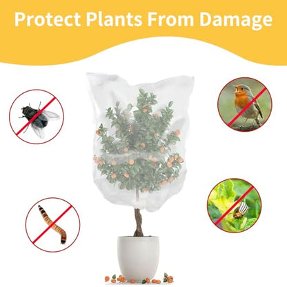 SooGree Garden Mesh Netting - Durable, All - Purpose Protection Ultra-Light Insect Barrier Netting Fine Mesh Plant Cover Bird, Pest, Insect Protection for Vegetables, Fruits & Flowers (39'' x 59'')
