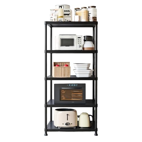 Plastic Storage Shelves, 5 Tier Shelving Unit, 330LBS - size: 5 Tier(standard size)