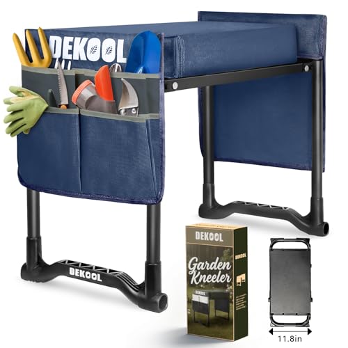 Foldable Garden Kneeler Seat, Garden Stools for Seniors, Heavy Duty Stool - color: Blue