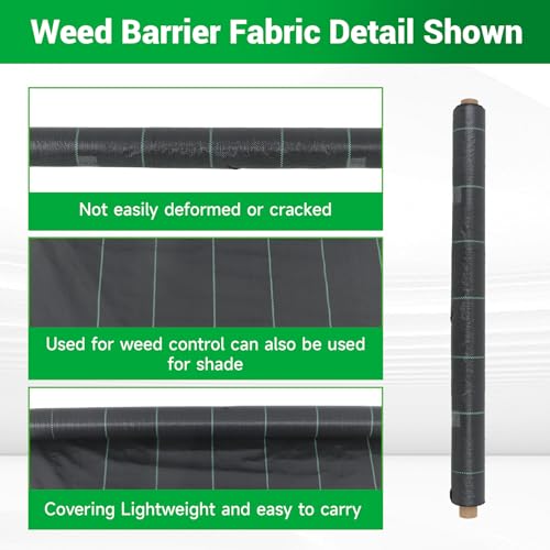 Weed Barrier Fabric Planting Cover - 6 x 250 FT Heavy Duty Landscape Fabric Ground Cover Block for Outdoor Planting - size: 6 x 250 FT
